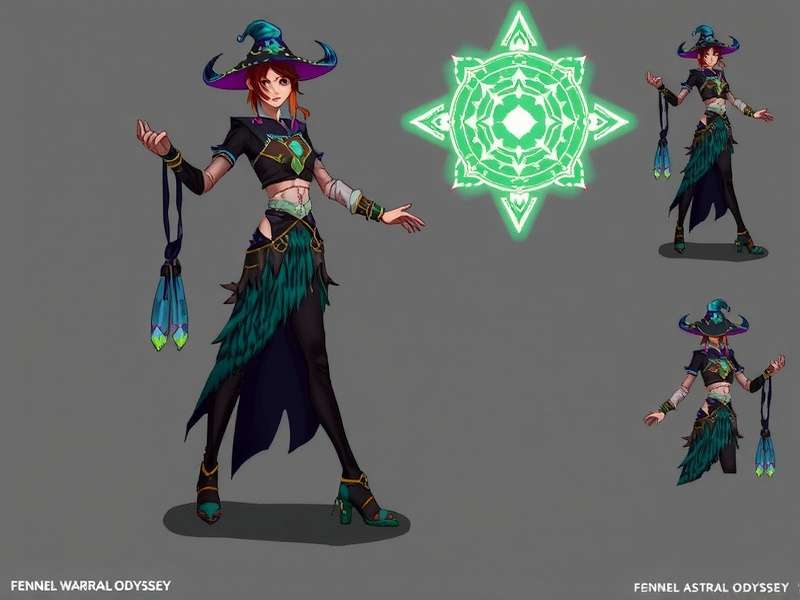 Fennel Warlock Astral Odyssey Concept Art